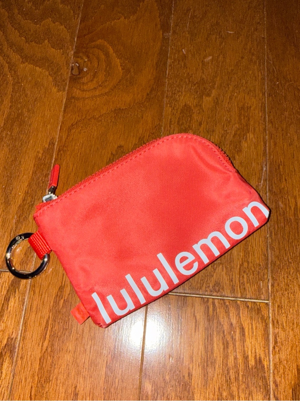 lululemon athletica Red Zip Card Case Pouch